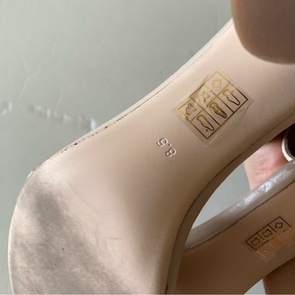 Jeffery Campbell Free People One Strap Wooden Patterned Heels Sz 8.5 - Picture 7 of 7